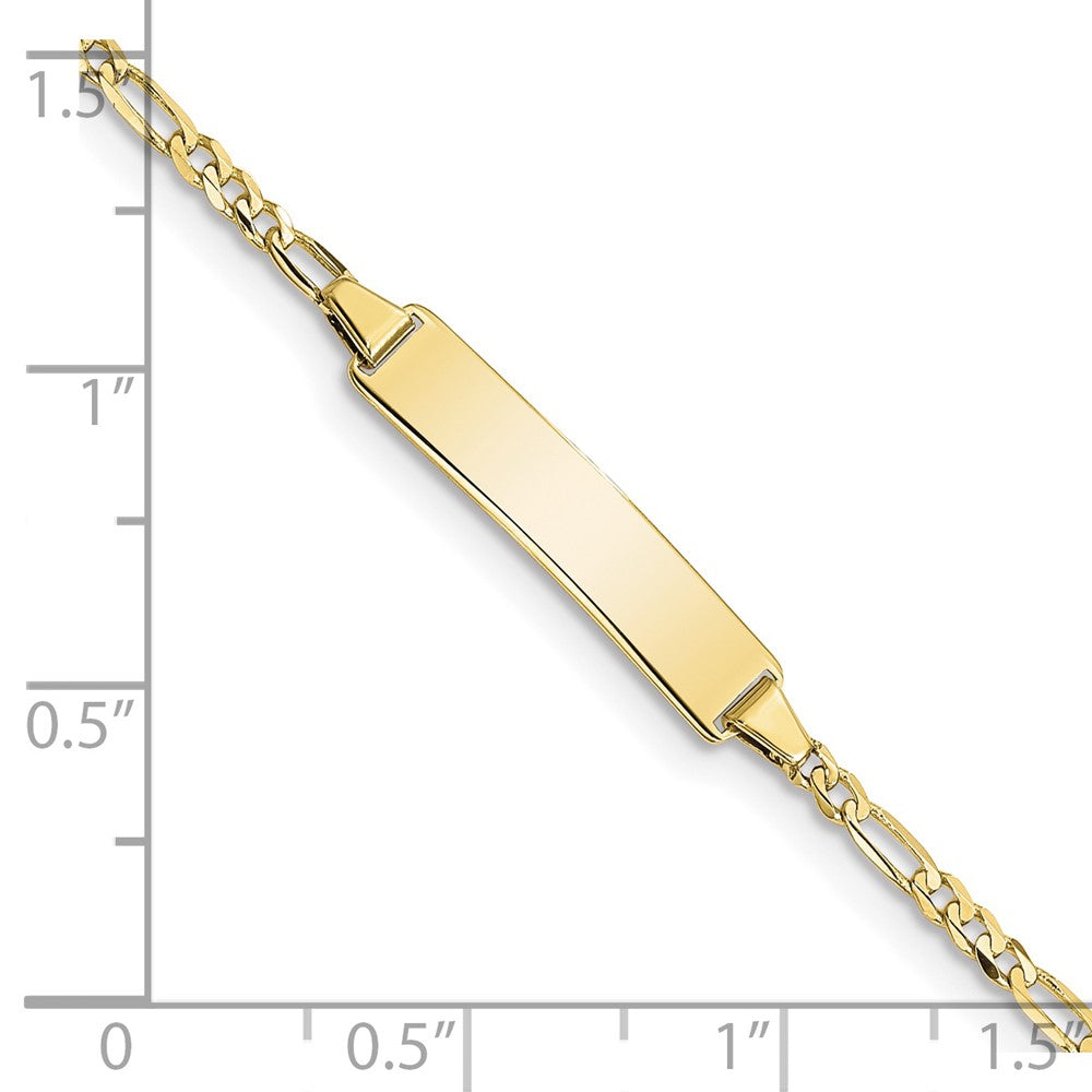 10K Gelbgold Figaro Glieder Id Gliederarmband