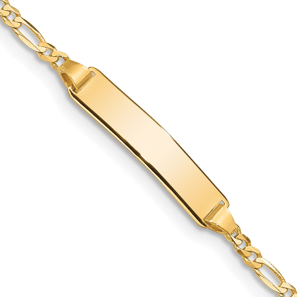10K Gelbgold Figaro Glieder Id Gliederarmband
