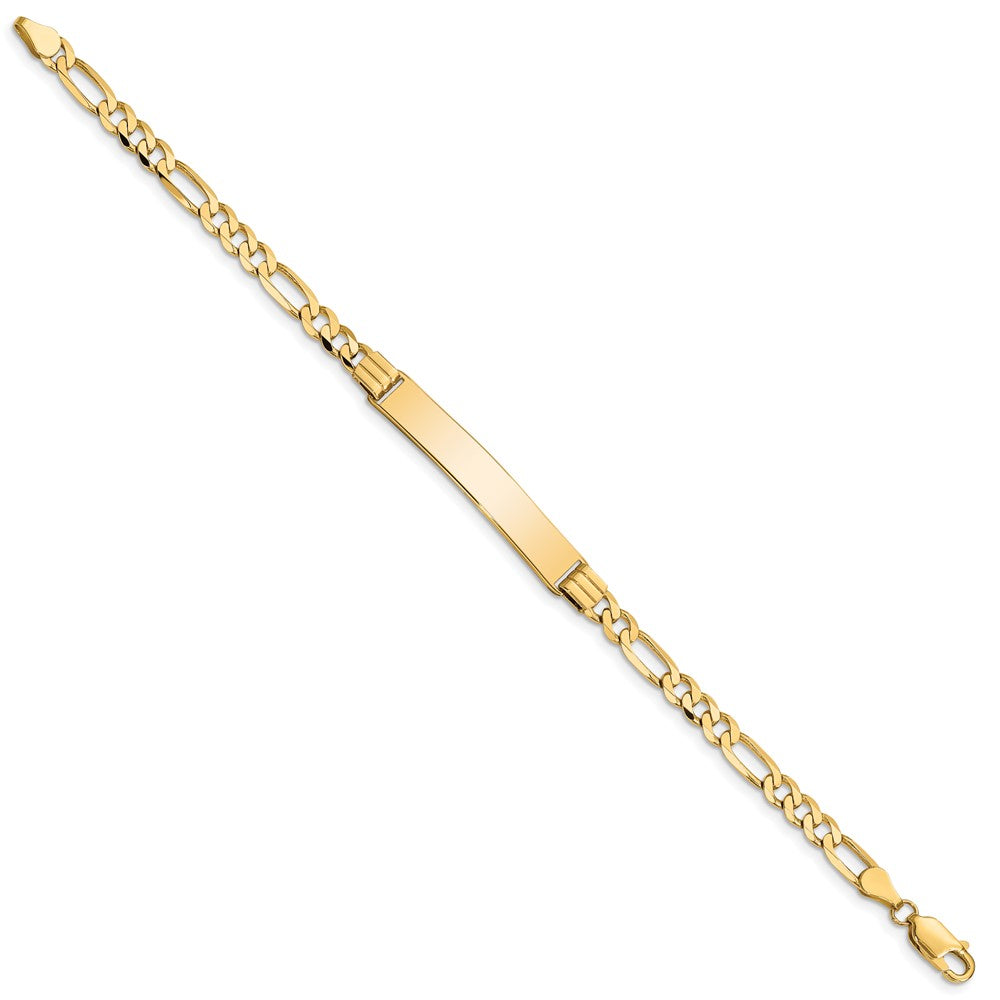 10K Gelbgold Figaro Glieder Id Gliederarmband