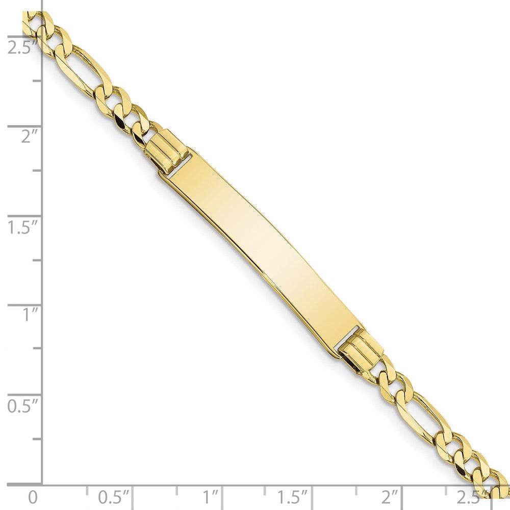 10K Gelbgold Figaro Glieder Id Gliederarmband