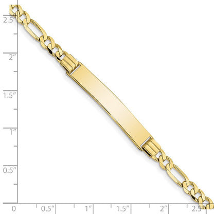 10K Gelbgold Figaro Glieder Id Gliederarmband