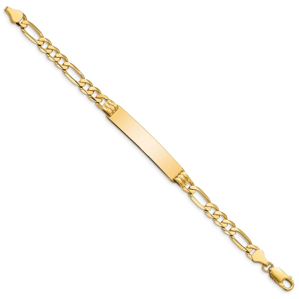 10K Gelbgold Figaro Glieder Id Gliederarmband