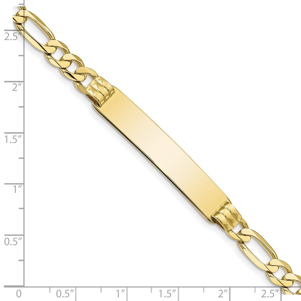 10K Gelbgold Figaro Glieder Id Gliederarmband