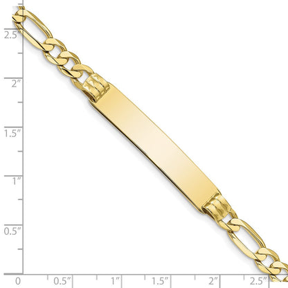 10K Gelbgold Figaro Glieder Id Gliederarmband
