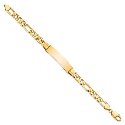 10K Gelbgold Figaro Glieder Id Gliederarmband
