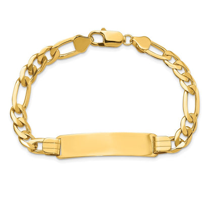 10K Gelbgold Figaro Glieder Id Gliederarmband