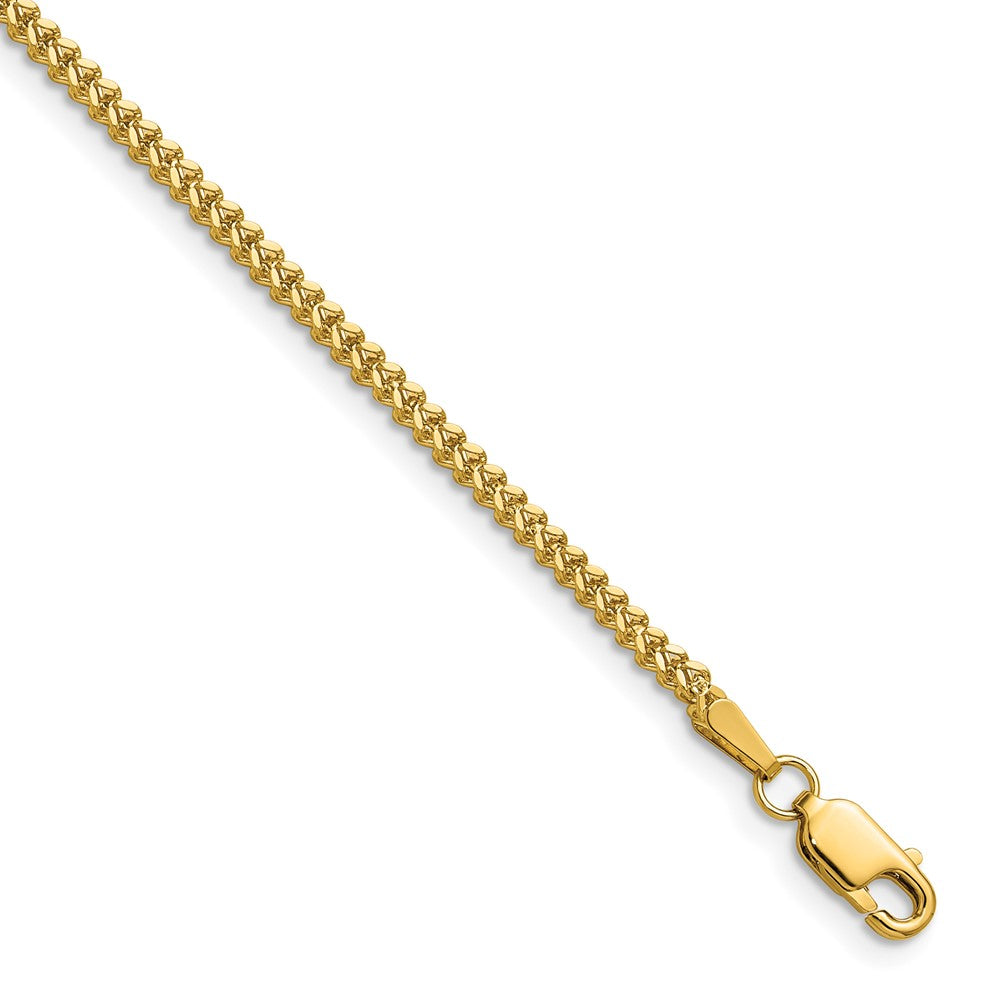 10K Gelbgold 1.5mm Franco Halskette