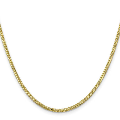 10K Gelbgold 2mm Franco Halskette