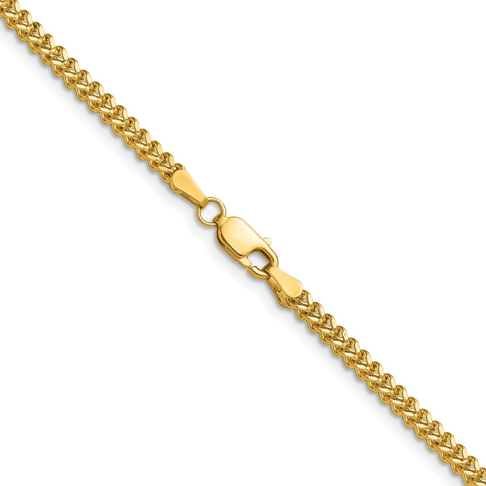 10K Gelbgold 2mm Franco Halskette
