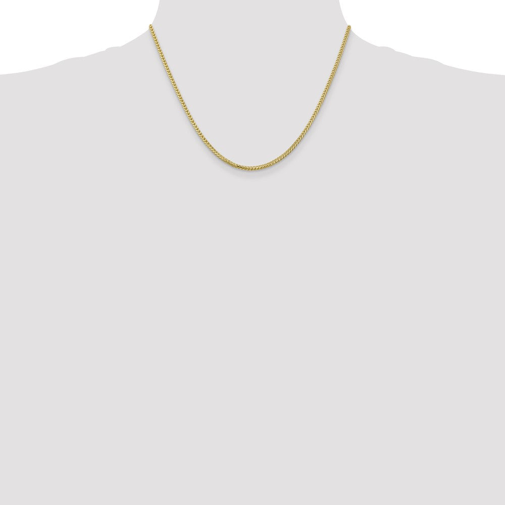 10K Gelbgold 2mm Franco Halskette