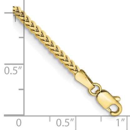 10K Gelbgold 2mm Franco Gliederarmband
