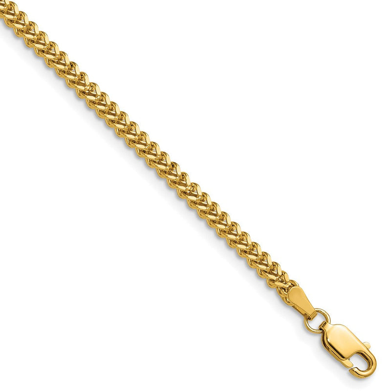 10K Gelbgold 2mm Franco Halskette