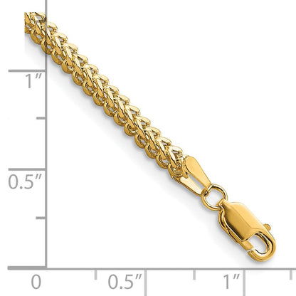10K Gelbgold 2.3mm Franco Gliederarmband