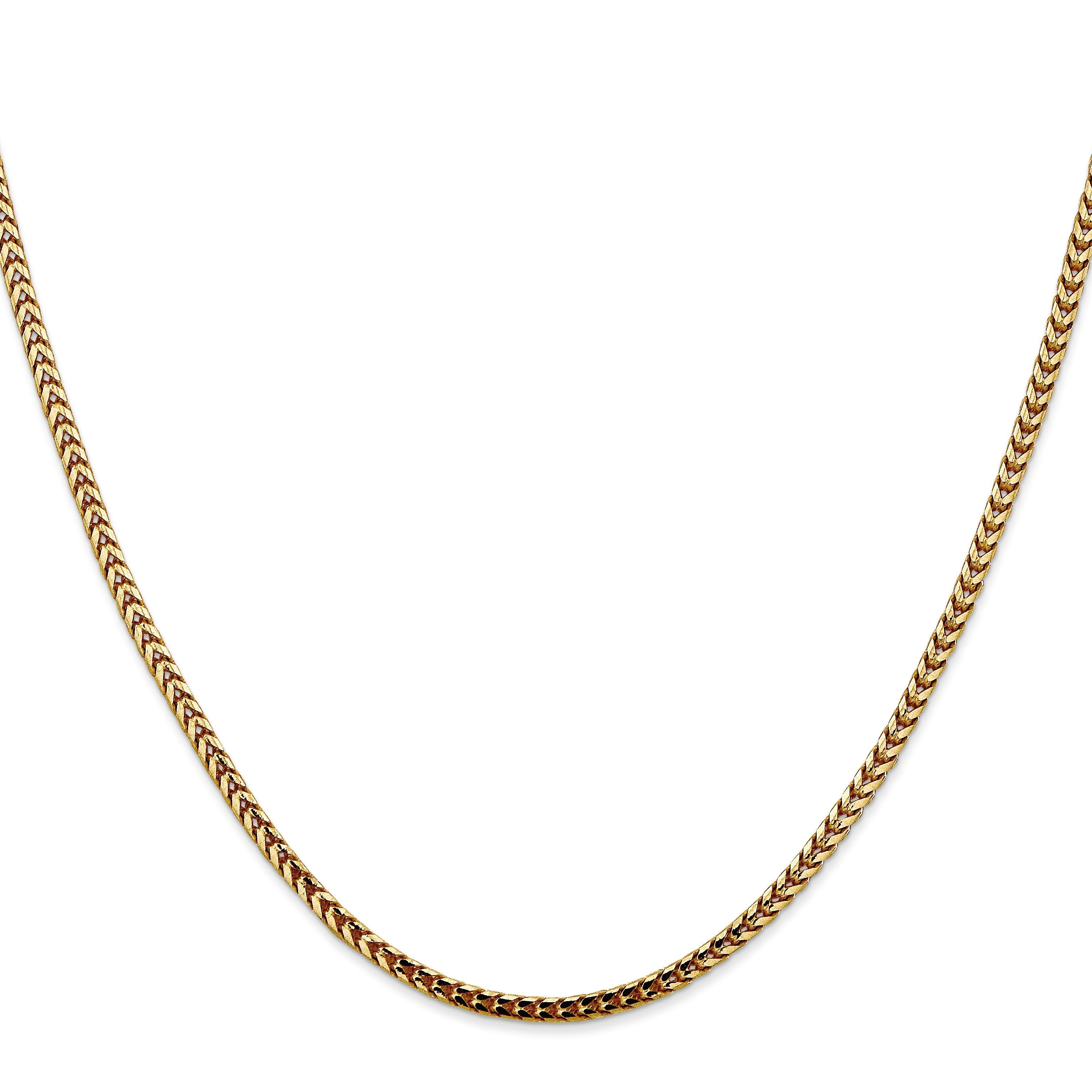 10K Gelbgold 2.5mm Franco Halskette