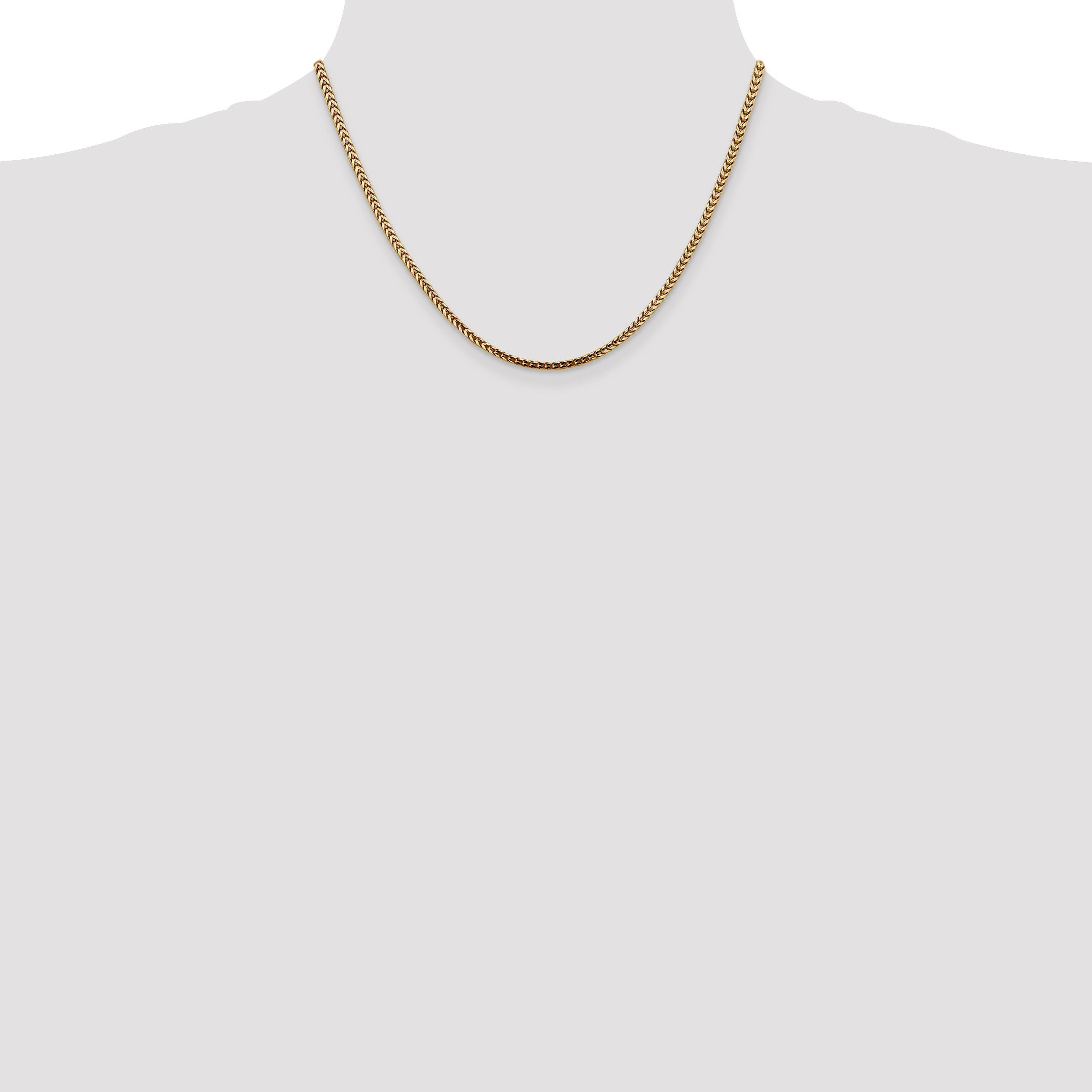 10K Gelbgold 2.5mm Franco Halskette