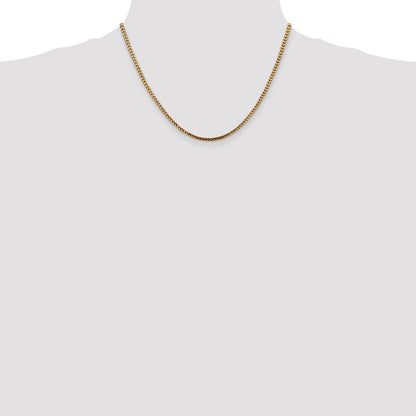 10K Gelbgold 2.5mm Franco Halskette