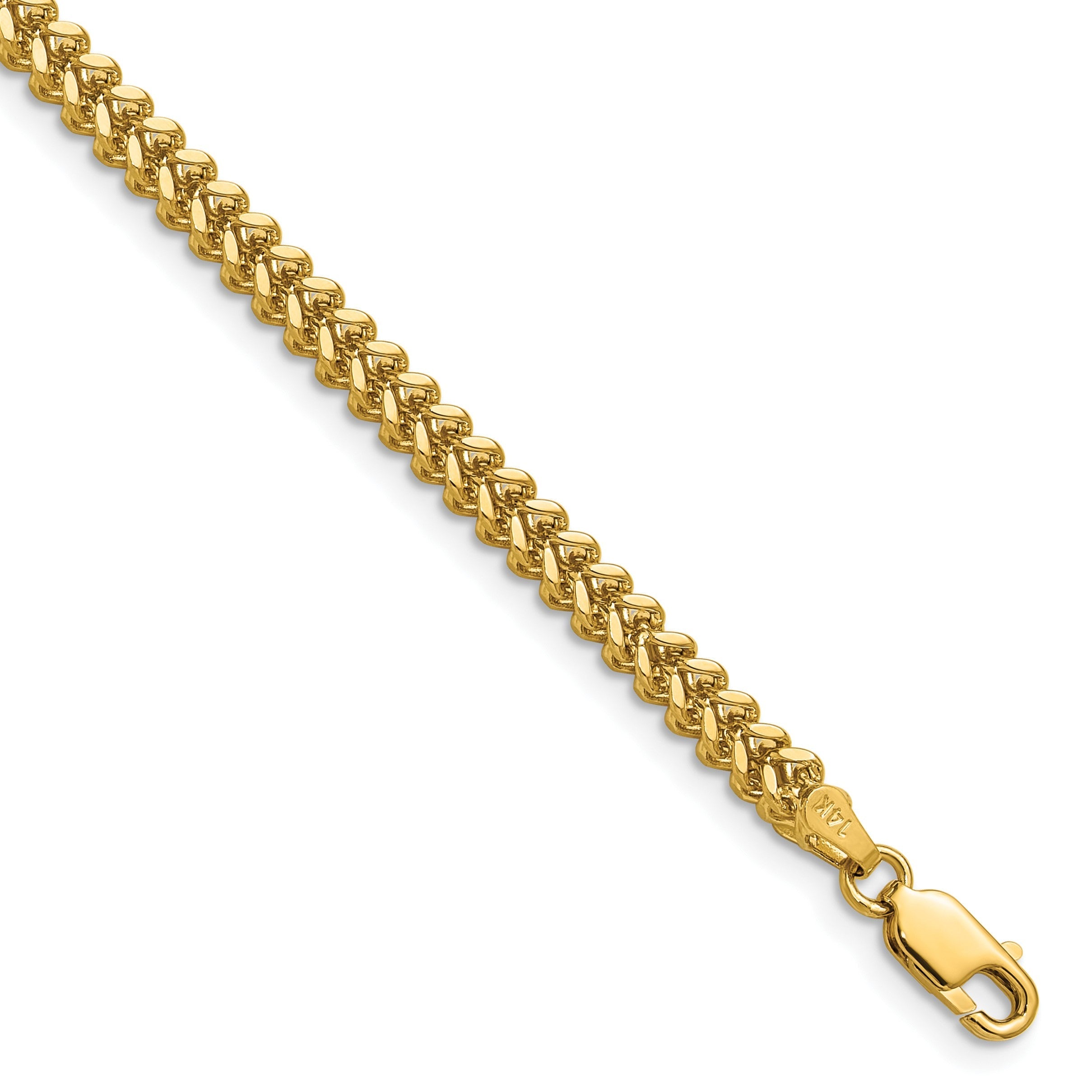 10K Gelbgold 2.5mm Franco Halskette