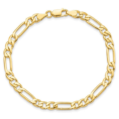10K Gelbgold 5.25mm Fantasie Poliert Glieder Gliederarmband