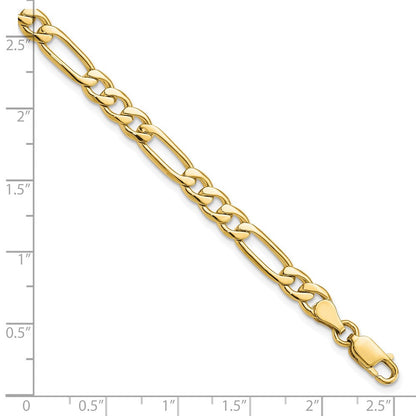 10K Gelbgold 5.25mm Fantasie Poliert Glieder Gliederarmband