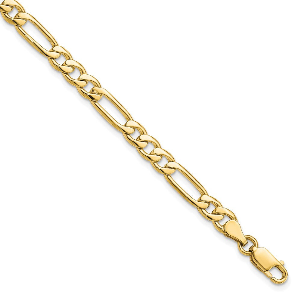 10K Gelbgold 5.25mm Fantasie Poliert Glieder Gliederarmband