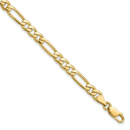 10K Gelbgold 5.25mm Fantasie Poliert Glieder Gliederarmband