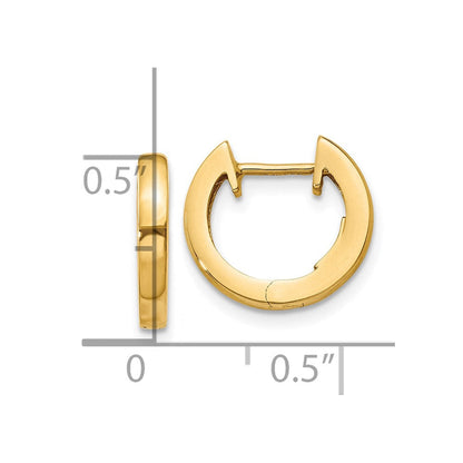 10K Gelbgold Poliert 2mm Klappbar Creolen