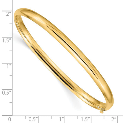 10K Gelbgold 3/16 Hoch Poliert Klappbar Armreif Armband