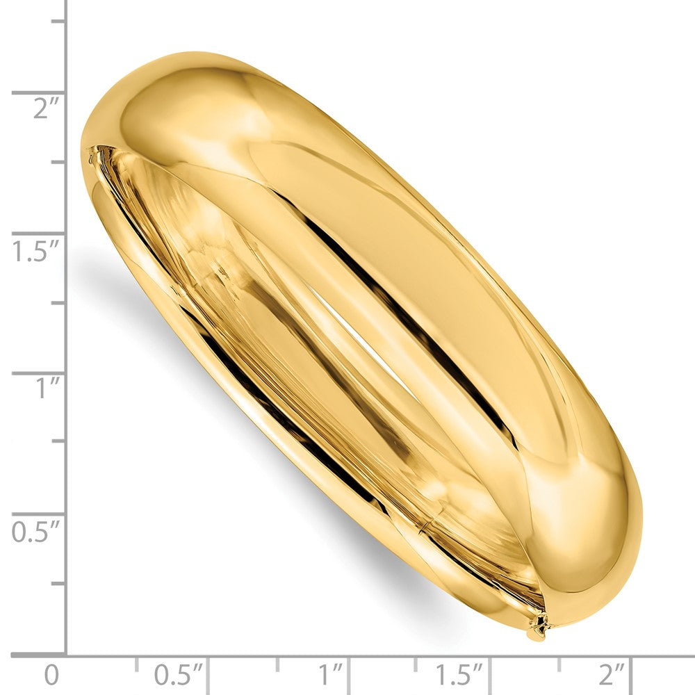 10K Gelbgold 9/16 Hoch Poliert Klappbar Armreif Armband