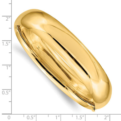 10K Gelbgold 9/16 Hoch Poliert Klappbar Armreif Armband