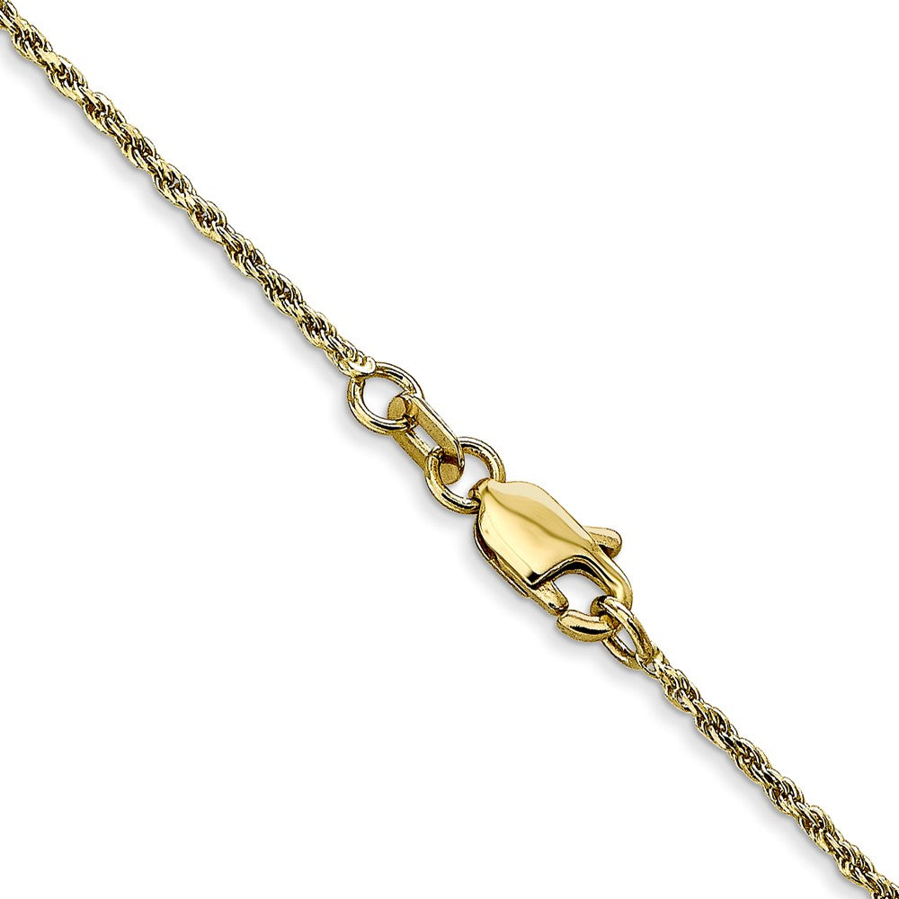 10K Gelbgold 1.15mm Diamantiert Machine Made Kordel Halskette