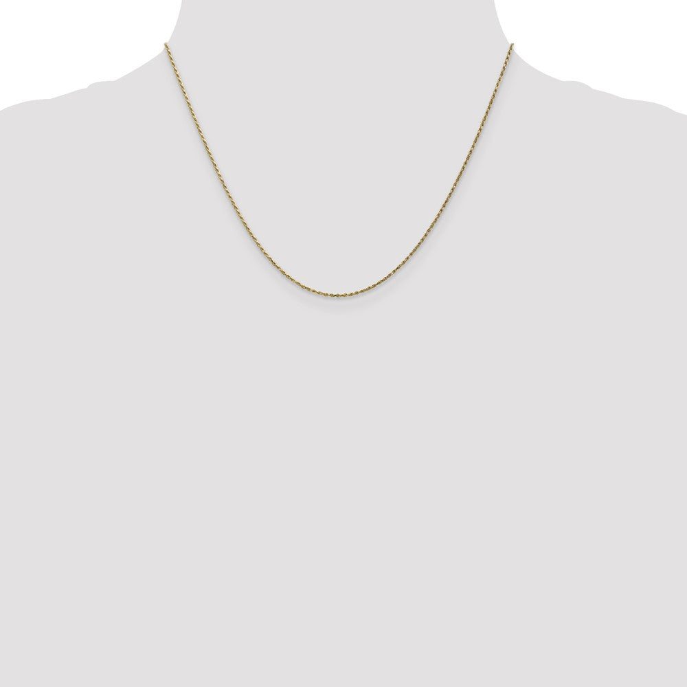 10K Gelbgold 1.15mm Diamantiert Machine Made Kordel Halskette
