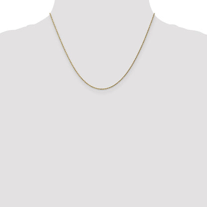 10K Gelbgold 1.15mm Diamantiert Machine Made Kordel Halskette