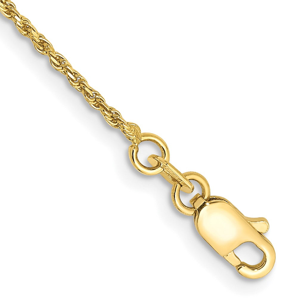 10K Gelbgold 1.15mm Diamantiert Machine Made Kordel Gliederarmband