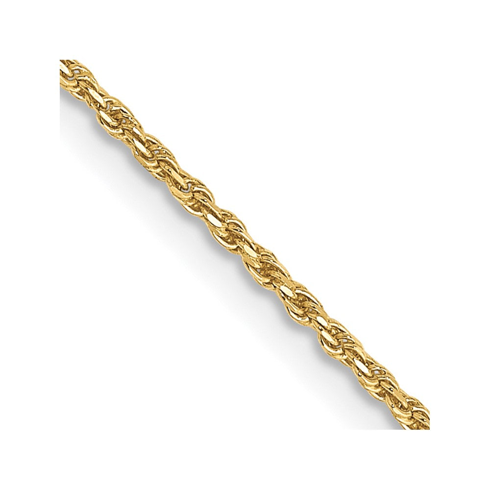 10K Gelbgold 1.15mm Diamantiert Machine Made Kordel Halskette