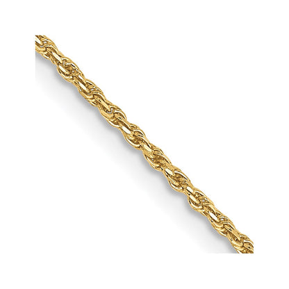 10K Gelbgold 1.15mm Diamantiert Machine Made Kordel Halskette
