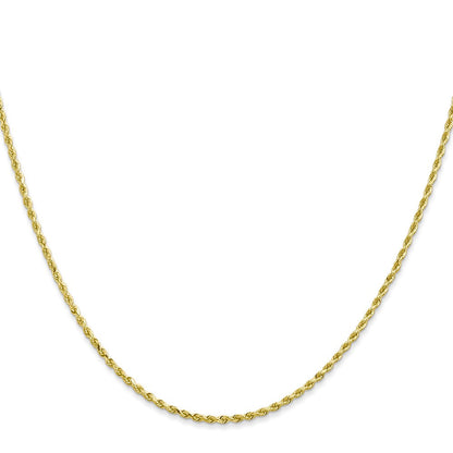 10K Gelbgold 1.5mm Diamantiert Kordel Halskette