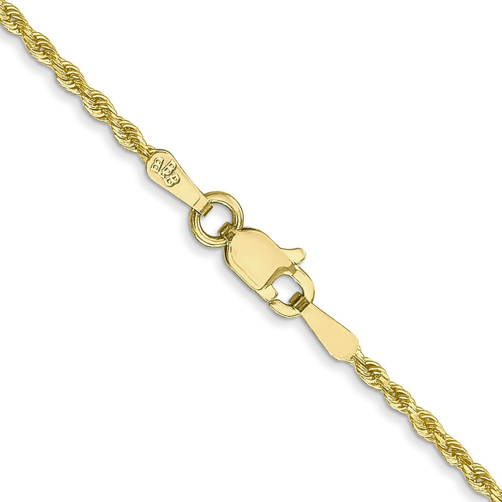 10K Gelbgold 1.5mm Diamantiert Kordel Halskette