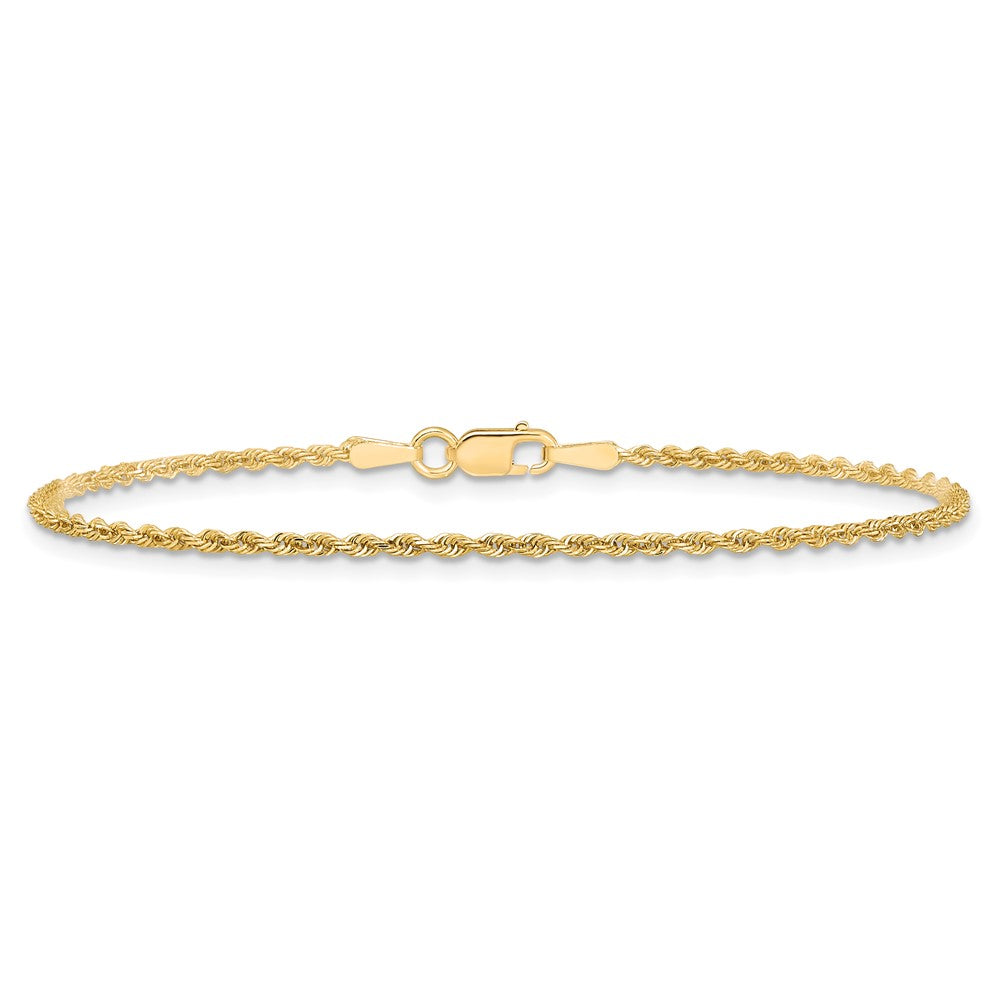 10K Gelbgold 1.5mm Diamantiert Kordel Gliederarmband