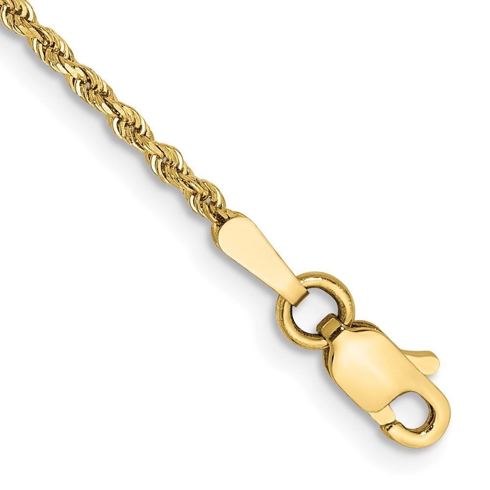 10K Gelbgold 1.5mm Diamantiert Kordel Gliederarmband