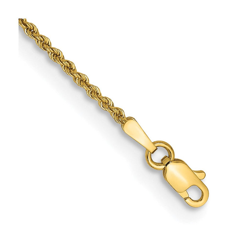 10K Gelbgold 1.5mm Massiv Kordel Gliederarmband