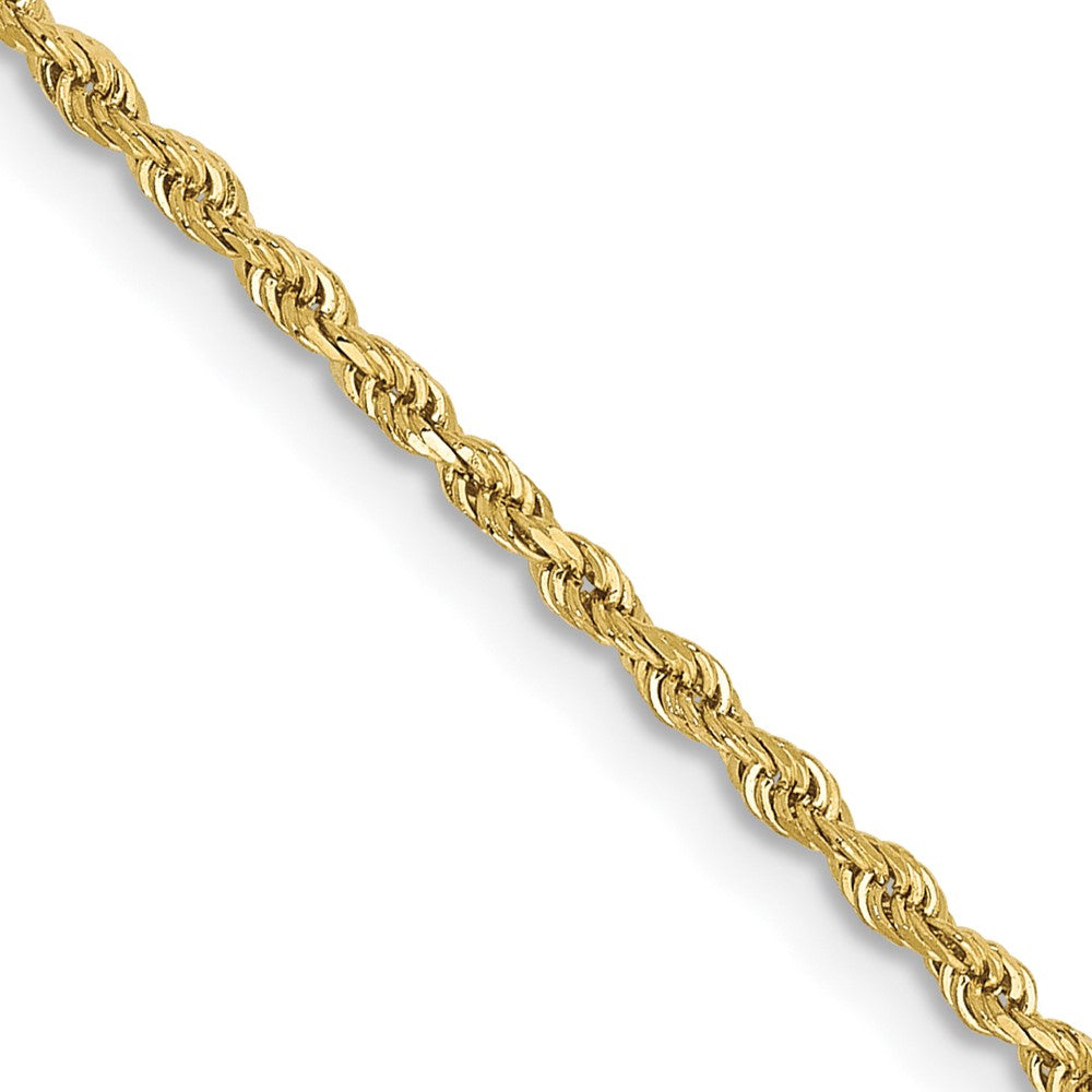 10K Gelbgold 1.5mm Diamantiert Kordel Halskette