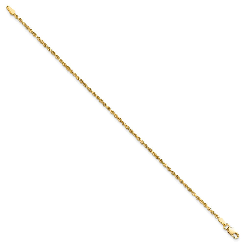10K Gelbgold 1.75mm Diamantiert Kordel Gliederarmband