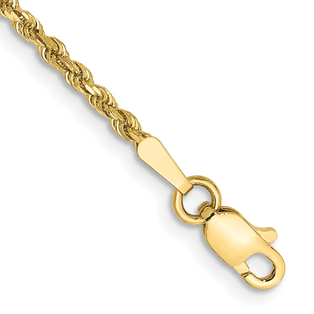 10K Gelbgold 1.75mm Diamantiert Kordel Gliederarmband