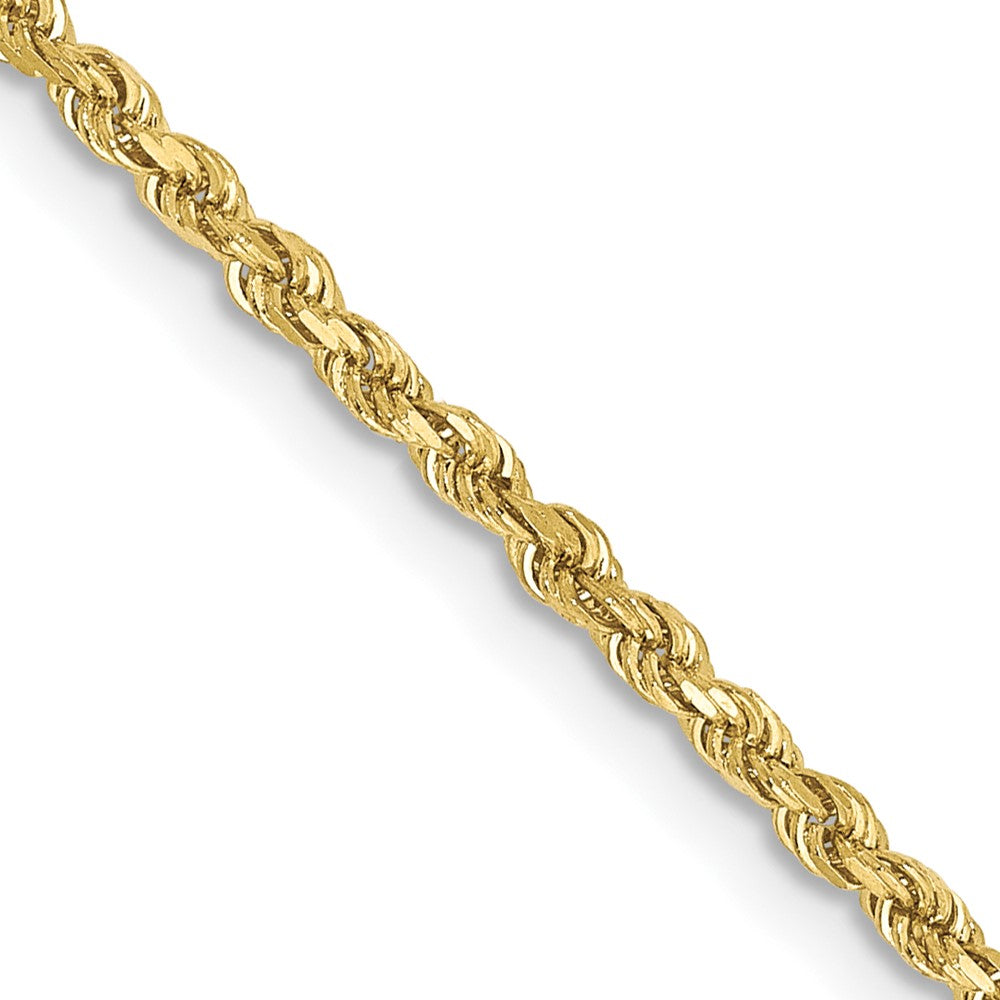 10K Gelbgold 1.75mm Diamantiert Kordel Halskette