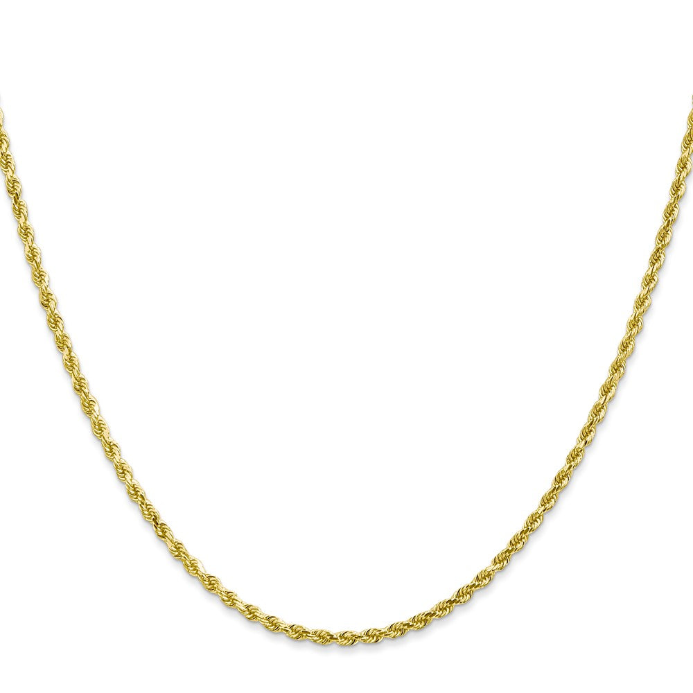 10K Gelbgold 2mm Diamantiert Kordel Halskette