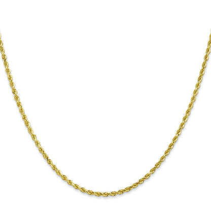 10K Gelbgold 2mm Diamantiert Kordel Halskette