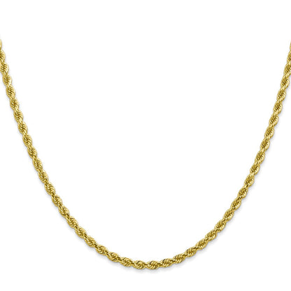 10K Gelbgold 2.75mm Diamantiert Kordel Halskette