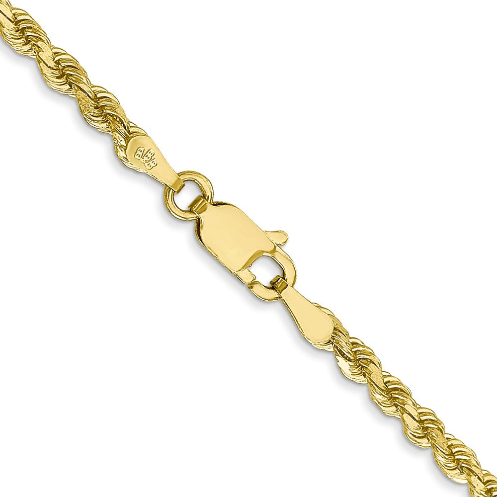 10K Gelbgold 2.75mm Diamantiert Kordel Halskette