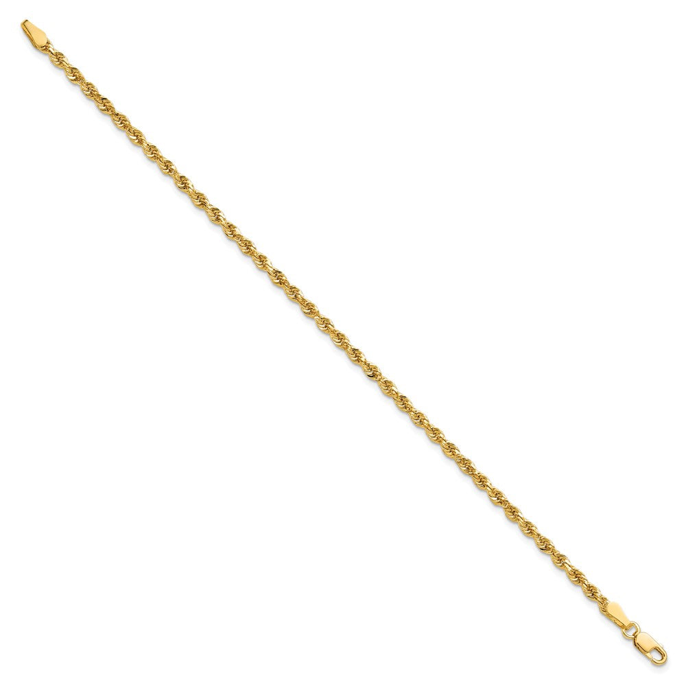 10K Gelbgold 2.75mm Diamantiert Kordel Gliederarmband