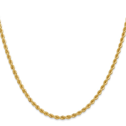 10K Gelbgold 2.75mm Massiv Kordel Halskette